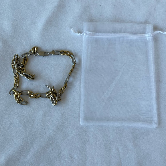 Men's Stainless Steel Necklace | Gold/Silver Color - Picture 4 of 6